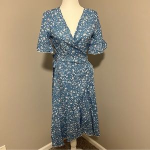SHEIN Floral Wrap Dress NWOT